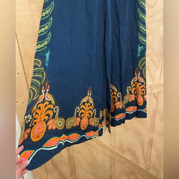 NWT Farm Rio X Anthro Blue Motif Pants - Picture 4 of 7